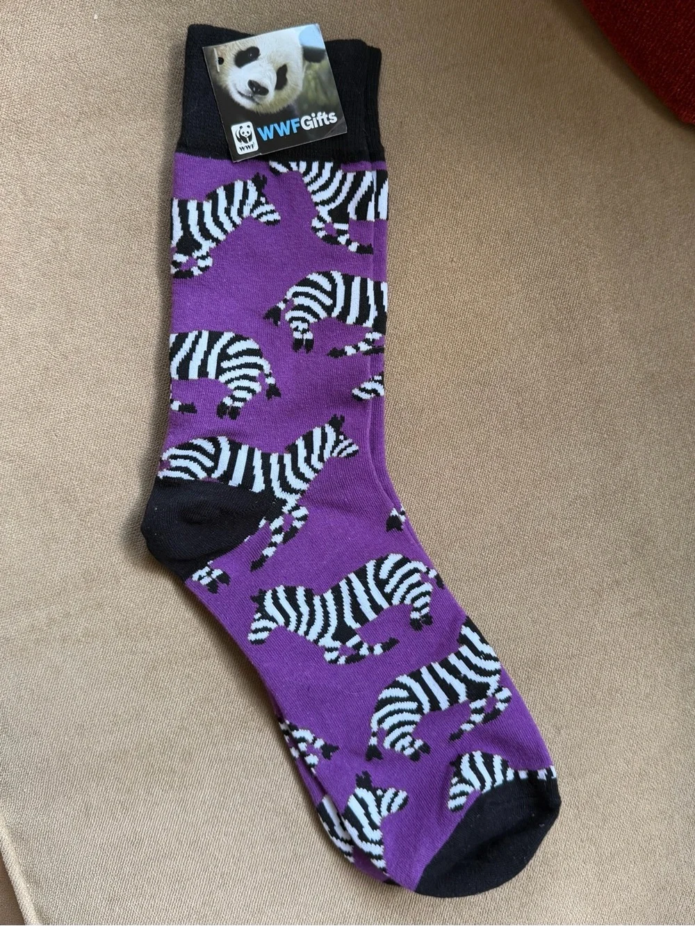 Purple Zebra Pattern Unisex Socks - WWF World Wildlife Fund